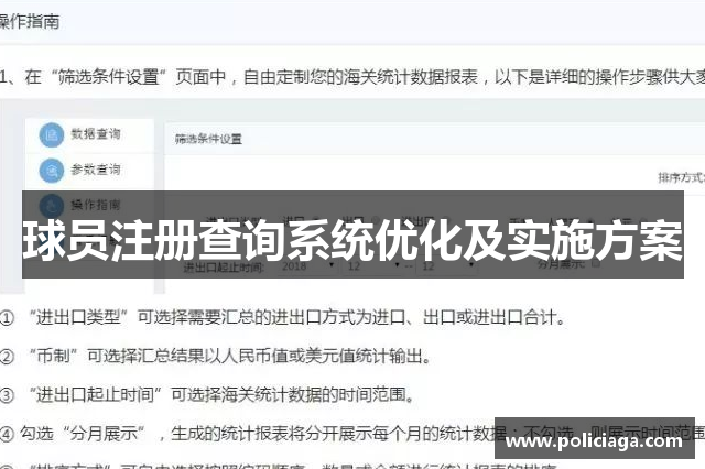 球员注册查询系统优化及实施方案